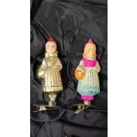 Елочная игрушка  Красная шапочка.Лот из двух штук.