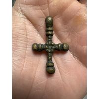 Крестик нательный старинный Шароконечный