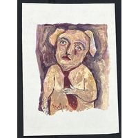 Акулов В.И "От души",2008г.Бумага,акрил.Размер 59,5х42 см.