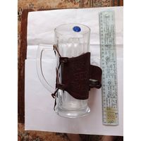 Кружка с рюмкой в кожаном переплете подарочная Неман