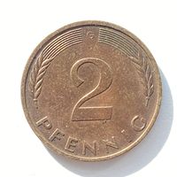 2 пфеннига 1991 G ФРГ