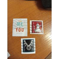 США 3 марки самоклейка (4-1)