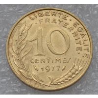 Франция, 10 сантимов 1977 г.