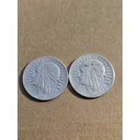 5 злотых 1933 г.2 шт.