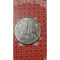Индия 1/4 рупии 1955