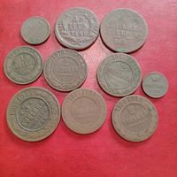 Большой сборный лот монет РИ 10 штук