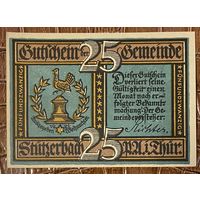 Нотгельд 25 пфеннигов 1921 год. Штютцербах,. Веймарская республика