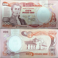 Колумбия 100 Песо 1983, AUNC, 443