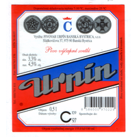 Этикетка пива Urpin Чехия П839