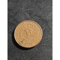 Австрия 1 евроцент 2002