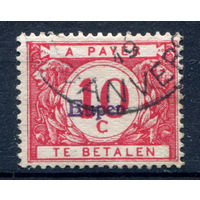 Бельгийская оккупация Германии - 1920г. - Эйпен, portomarken, 10 с - 1 марка - гашёная [Mi 2]. #2-Be-34-B-2