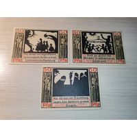 Нотгельды номиналом 50 пфеннингов 1920 года,провинция Саксония, город Наумбург-на-Заале, Германия.