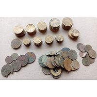 Копейка СССР до реформы (103 шт)  + бонус (медь, ал.бронза).