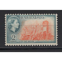 Барбадос / Barbados 1953** Сахарный тросник, Елизавета II (Mi#204)