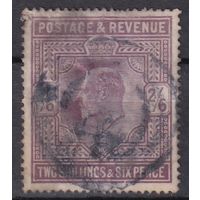 86.Br. Великобритания. Эдуард VII. 2'6Sh. 1902 г. Стандарт. Mi.#115.