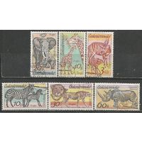 Чехословакия. Парк Двур Кралове. Дикие животные. 1976г. Mi#2345-50. Серия.