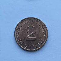2 пфеннига 1991 J ФРГ