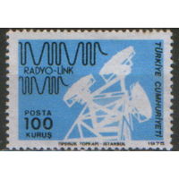 Марка из серии 1975г. Турция "Радиосвязь" MNH