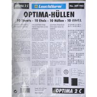 Листы для банкнот на 2 ячейки Leuchtturm Optima 2C. Пачка 10 шт. Германия