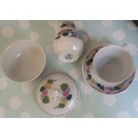 Kahla  кофейня пара, сахарница и сливочник