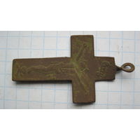 Крестик старинный, нательный. Бронза, литье.