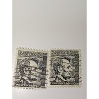 США 1965 Почтовая марка Линкольна номиналом 4 цента.
