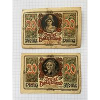 Нотгельд 20-20 пфеннигов Германия Хельголанд-0101