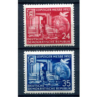ГДР - 1952г. - Осенняя ярмарка в Лейпциге - 2 марки - полная серия, MNH [Mi 315-316]. #1-GG-12-A-1