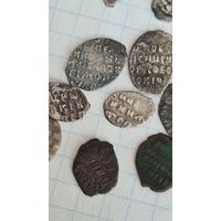 С 1 РУБЛЯ ! ЛОТ 12 МОНЕТ копейка серебро и медь ЧЕШУЙКИ ЦАРЬ И ВЕЛИКИЙ  КНЯЗЬ РОССИЯ