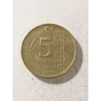 Турция 5 куруш 2009