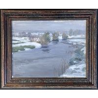 Бялыницкий-Бируля В.К "Ранняя весна", 1910-е гг. Экспертное заключение. Холст на картоне, масло. Размер 40х31.5 см.