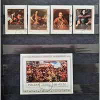 Польша 1983г. Серия 4 марки + блок. Живопись. Ян III Собески. гаш.