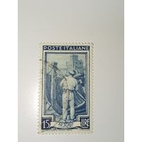 Италия 1950 изображение порта в Лигурии.