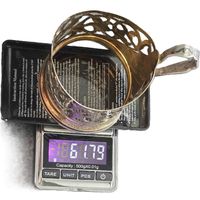 СССР, подстаканник Кубачи 0,875, 61,79 гр. Интересный. С рубля.