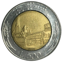 Италия 500 лир, 1991