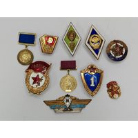 Значок CCCP Ромб. Гвардия.  Разряд и др. Одним лотом 10 шт. С рубля