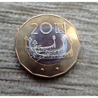 Werty71 Тайвань 20 долларов 2001 Мона Рудао Корабль биметалл