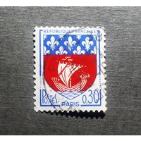 Марка Франция 1965 год  Герб Парижа