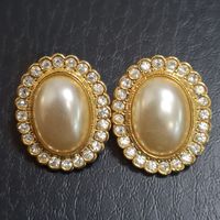 Серьги винтажные на клипсах. Времен СССР