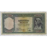 Банкнота Греция 1000 драхм 1939 год
