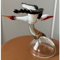 Статуэтка Аист из гутного стекла (Неман)