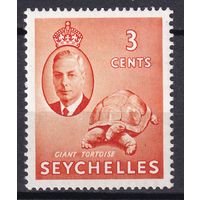 94.BrKSe. Великобритания. Колонии. Сейшельские острова. Георг VI. Местные мотивы. 3C. 1952 г. Mi.#155.*