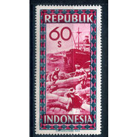Индонезия - 1949г. - локальные марки, провал нидерландской блокады, корабль, 60 S - 1 марка - MNH [Mi 94]. #4-W2-121-A-2