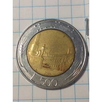 500 лир Италия 1987 год