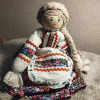 Матерчатая  русская кукла на самовар