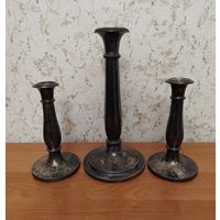 Подсвечники серебро 812 проба (13 лотов) Австро-Венгрия, 1844г, без МЦ!!