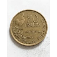 Франция 20 франков 1951