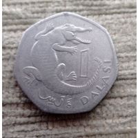 Werty71 Гамбия 1 даласи 1998 Тонкомордый Крокодил 1 2