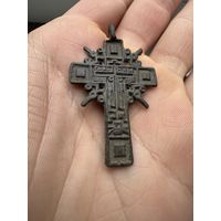 Крестик нательный старинный "Штурвал" СОХРАН