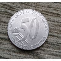 Werty71 Эквадор 50 сентаво 2000